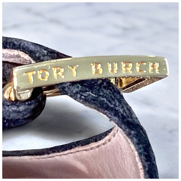 Tory Burch Brittania 100mm Suede Sandals – Black – Size 9.5 - Picture 9 of 16